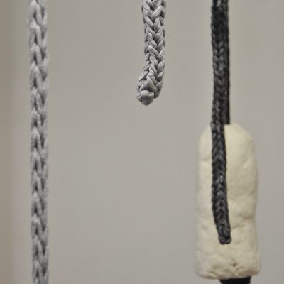 Soap On A Rope (2016) (detail) - knitted jersey yarn, soap